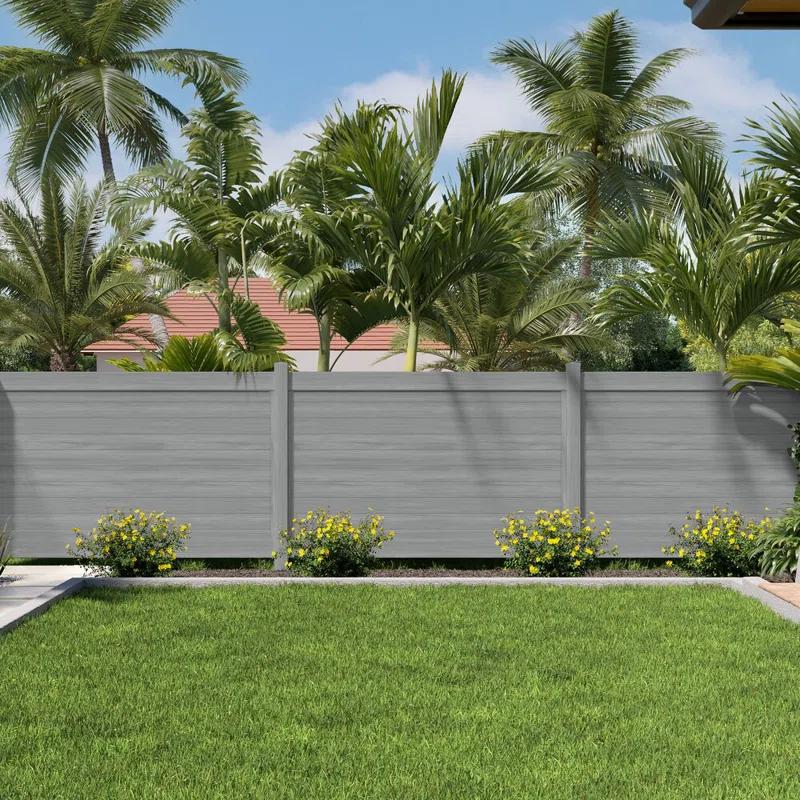 Barrette Outdoor Living Horizontal Fence Driftwood Vinyl Privacy Panel Kit