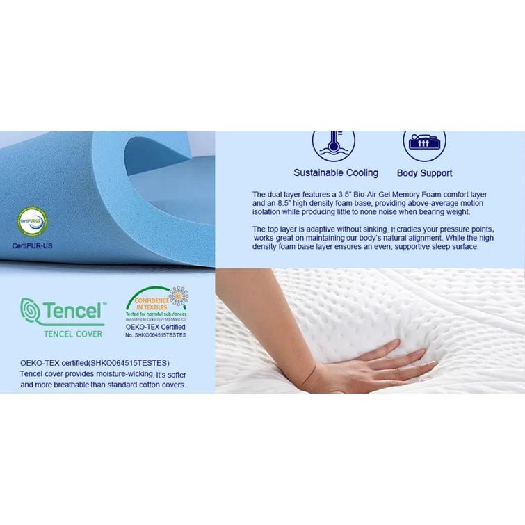 Sunrising Bedding Sunrising Bedding 8" Firm Pocket Spring and Latex Mattress Queen Size