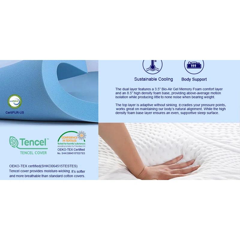 Sunrising Bedding Sunrising Bedding 8" Firm Pocket Spring and Latex Mattress Queen Size