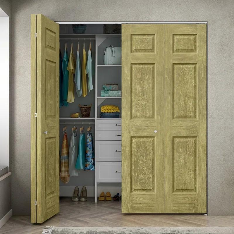 Calhome Paneled MDF Composite Double Bifold with Installation Hardware Kit