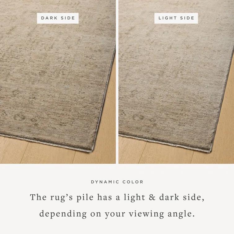 Junie II Rug Magnolia Home by Joanna Gaines x Loloi - Oatmeal and Smoke / 7'10" x 10'2"