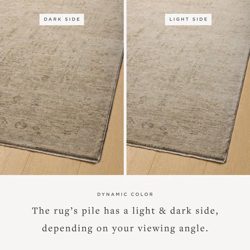 Junie II Rug Magnolia Home by Joanna Gaines x Loloi - Oatmeal and Smoke / 7'10" Round