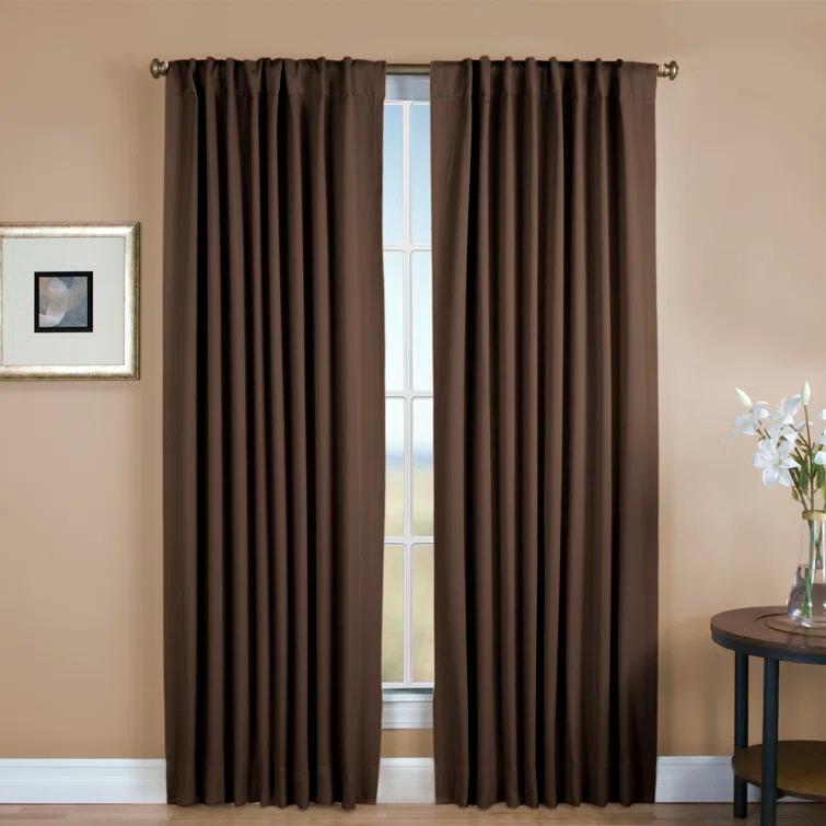 Ardelle Pure Blackout Premium Woven Yarns in a Thermal Rod Pocket w/ Backtabs Curtain Panel