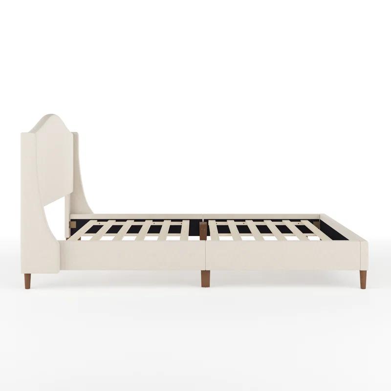 Martha Stewart Martha Stewart Amelia Upholstered Platform Bed With Curved Headboard