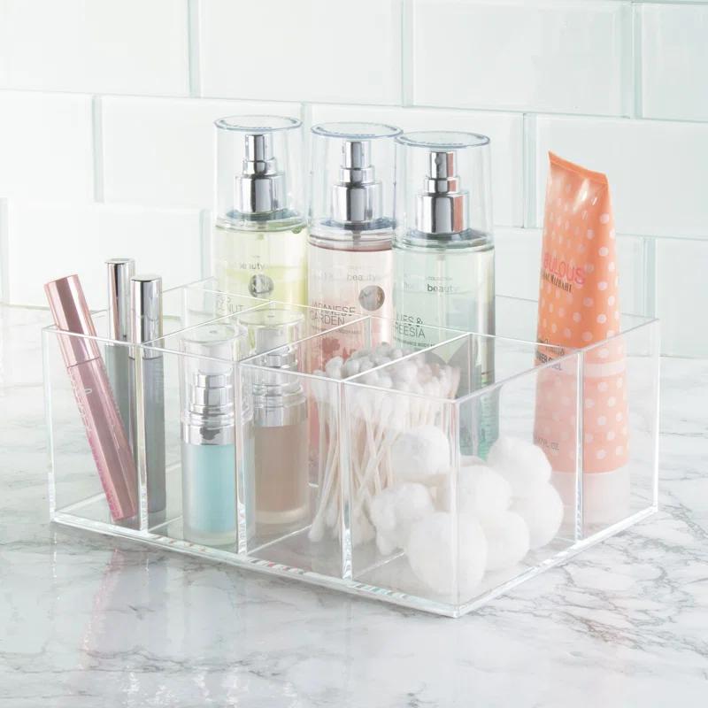 iDesign 5 Compartment Plastic Bathroom Storage Organizer, the Clarity Collection, Clear