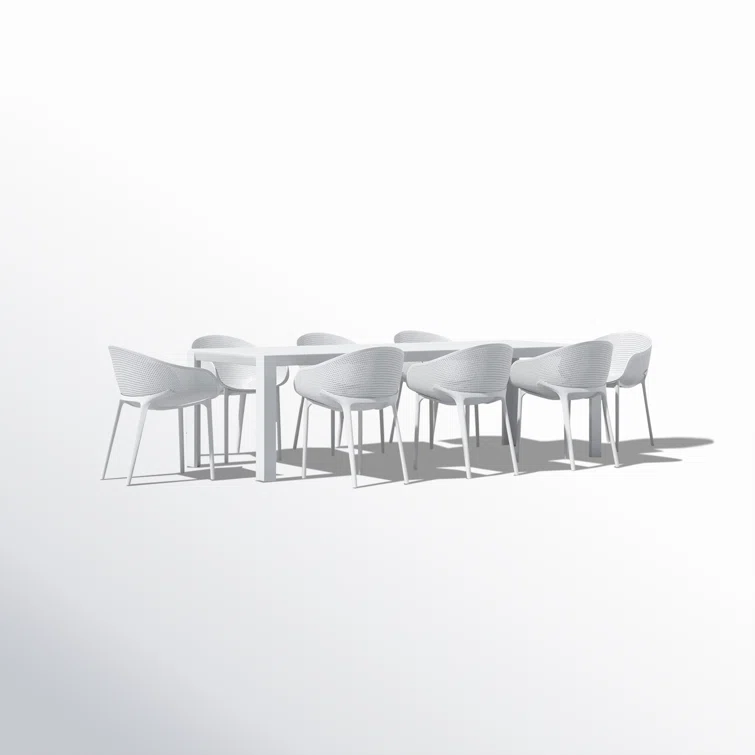 Farrah 102'' Rectangular 8 - Person Outdoor Dining Set