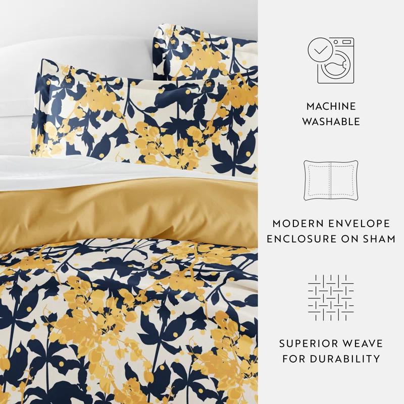 Boho Flower Reversible Duvet Cover Set