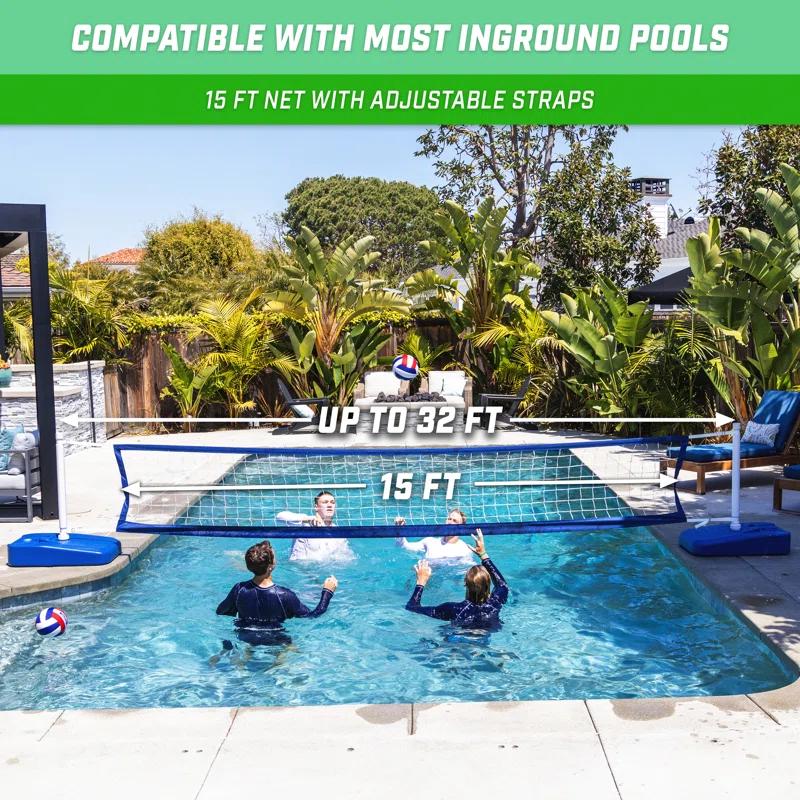 GoSports GoSports Splash Net Elite Pool Volleyball Game with Water Weighted Bases
