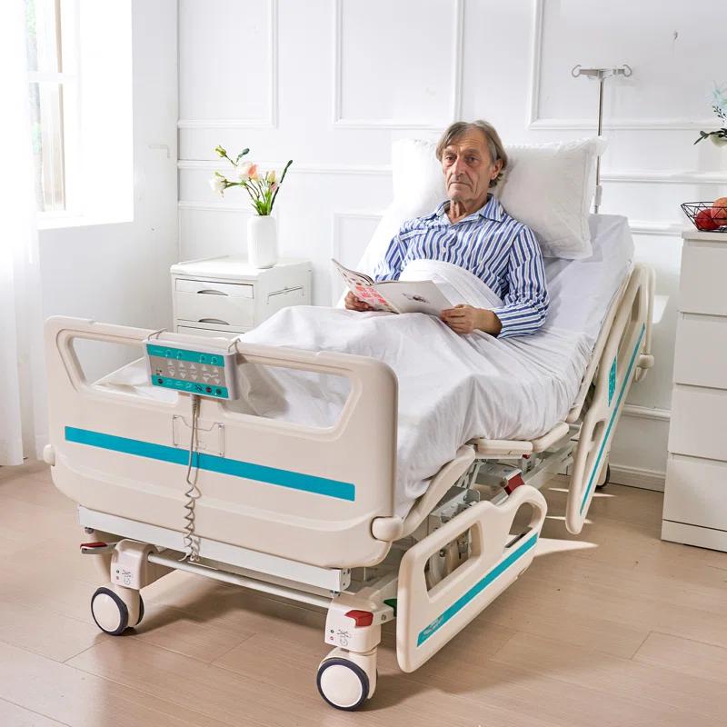 Premium 5 Function Full Electric Hospital Bed with Cardiac Position 550LBS