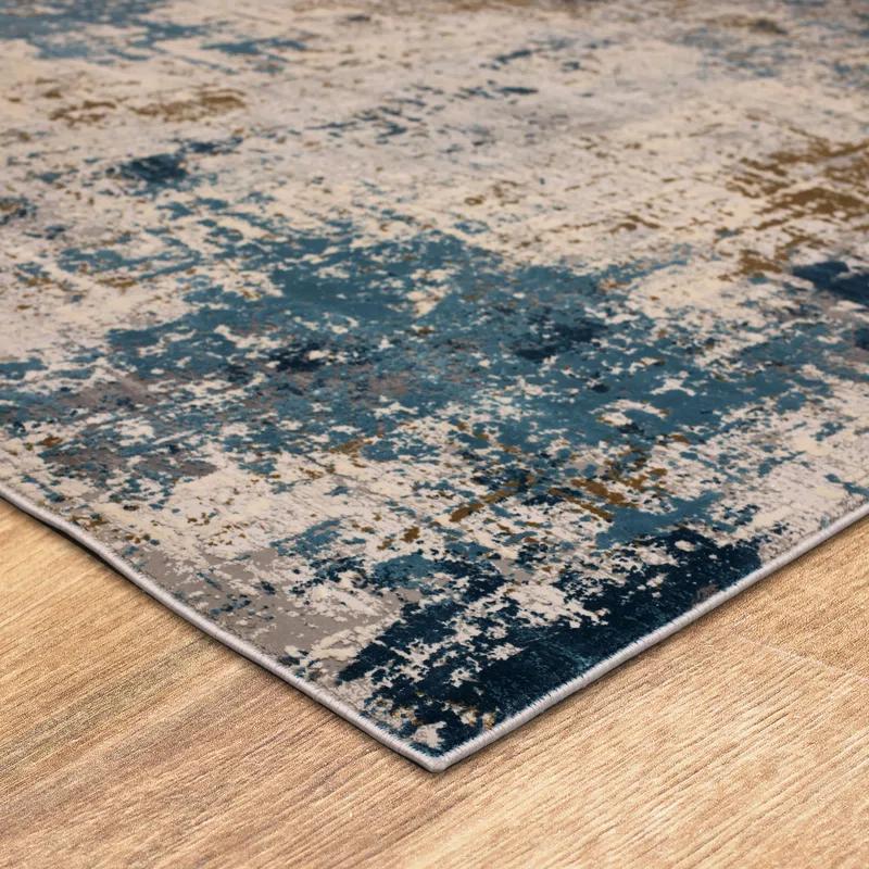 Marseille Blue/Gray/Brown Modern Abstract Area Rug