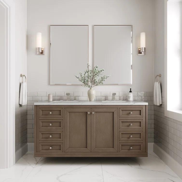 James Martin Vanities Chicago 60'' Double Bathroom Vanity with Top