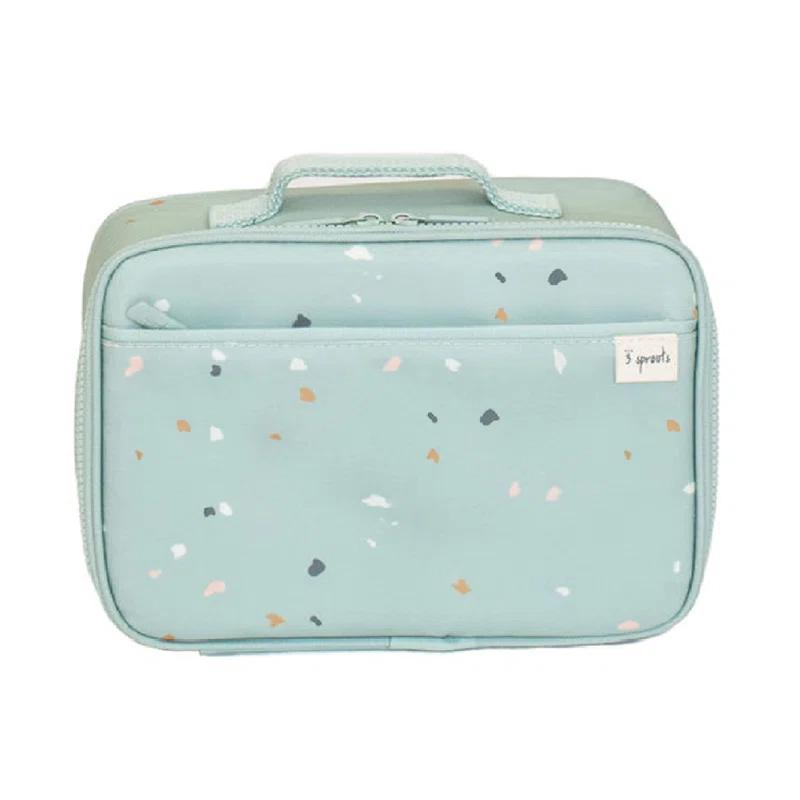 3 Sprouts 3 Sprouts - Recycled Fabric Insulated School Lunch Bag for Kids - Terrazzo