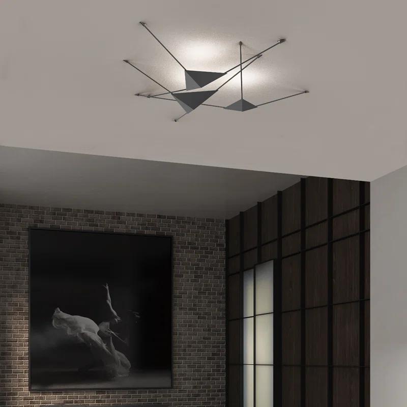 Abstract LED Flush Mounted Sconce