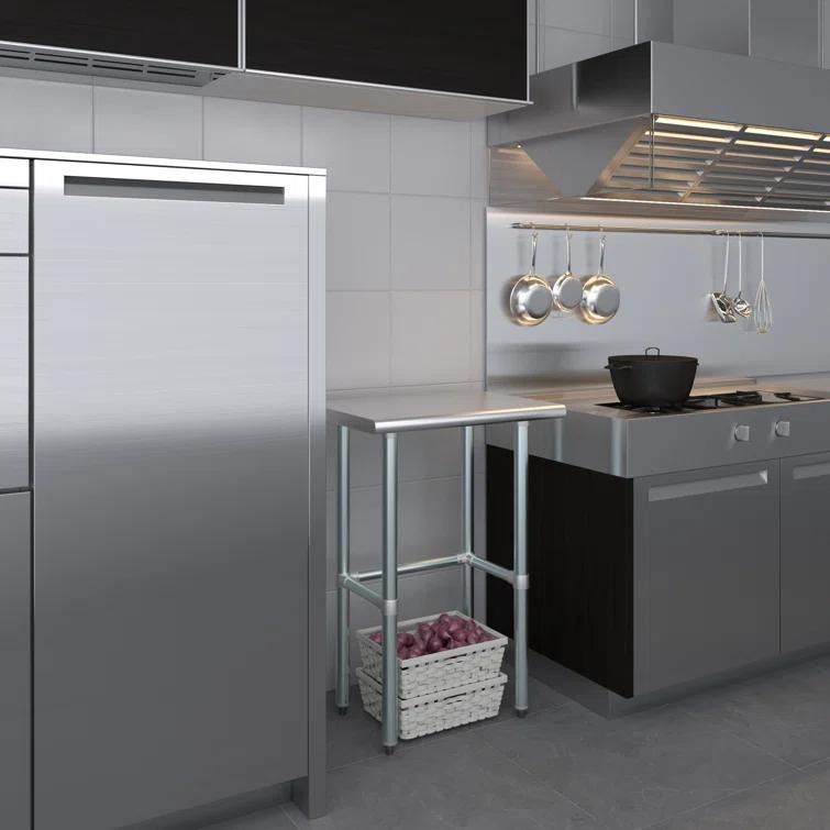 Amgood Stainless Steel Open Base Work Table