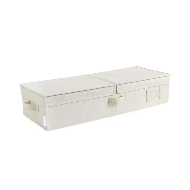we think storage. 30" x 12" x 6.5" Foldable Under Bed Organizer with Double Folding Lid