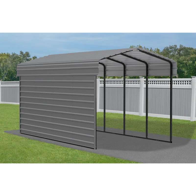 Arrow 20 x 10 ft Carport with 1-sided Enclosure