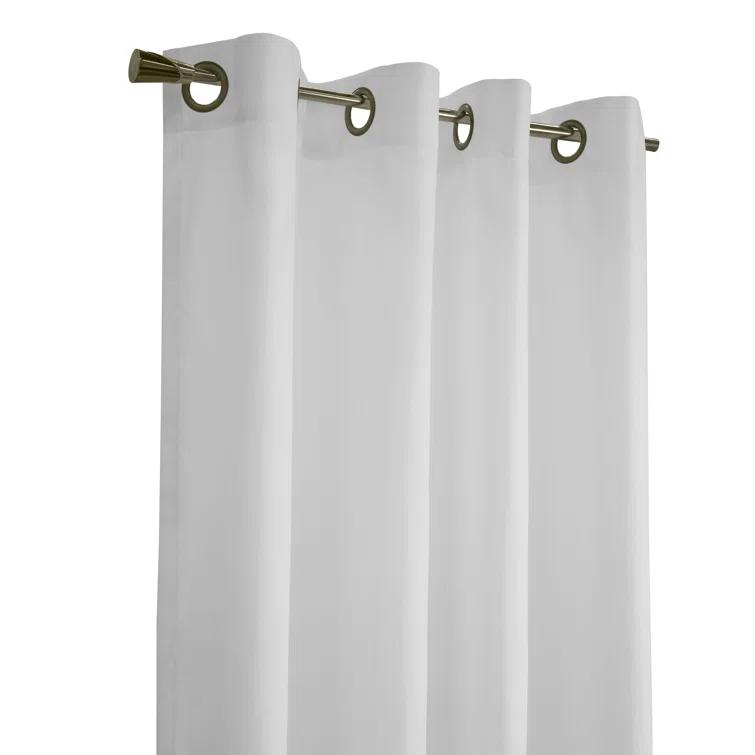 Thermalogic Galion Solid Color Semi-Sheer Thermal Grommet Single Curtain Panel