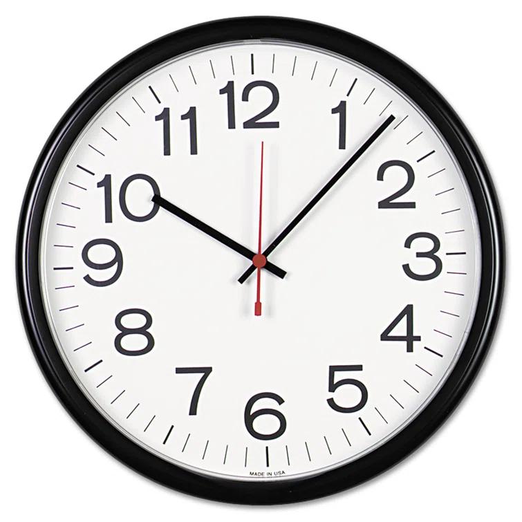 UNIVERSAL Indoor/Outdoor Clock 13 1/2" Black 11381