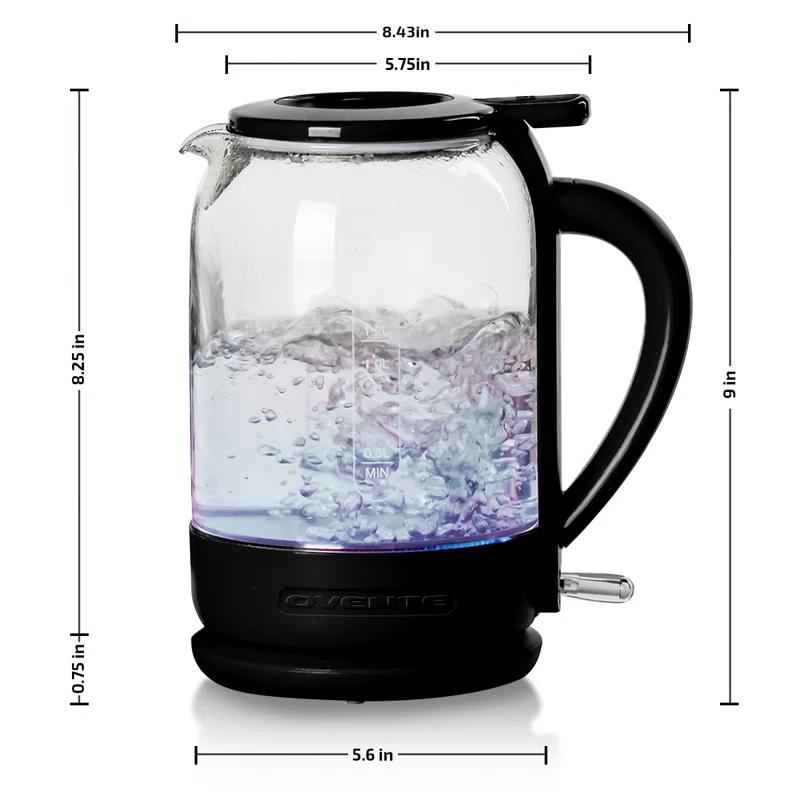 Ovente 1.5 qt. Glass Electric Tea Kettle