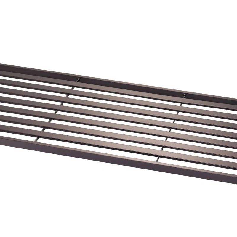 TRINITY Dark Bronze 5-Tier Steel Slat Shelving Unit (36 in. W x 72 in. H x 14 in. D)