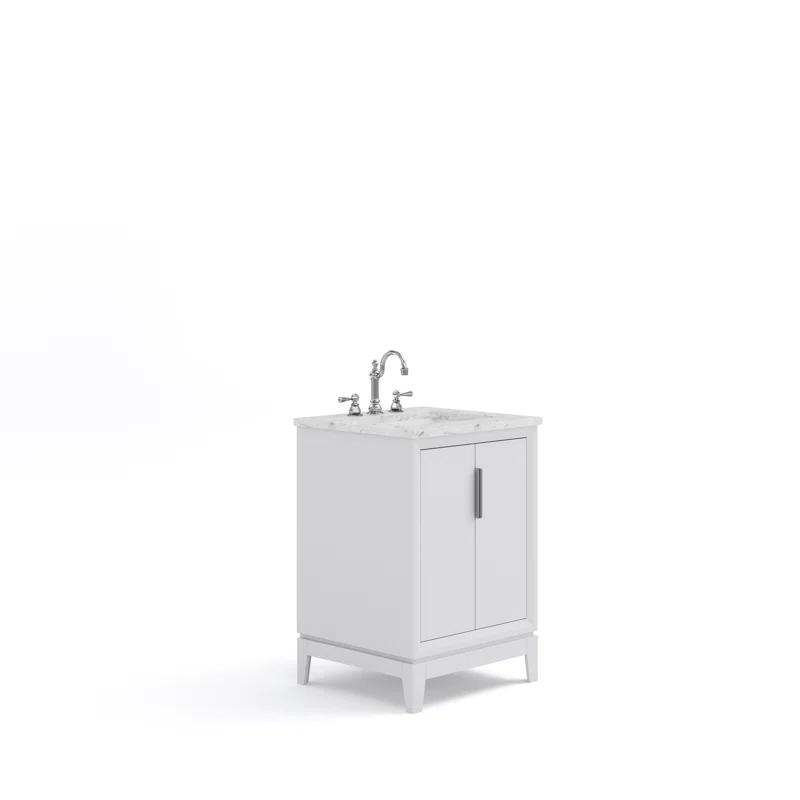 Water Creation Elizabeth 24" Hardwood Single Bathroom Vanity in Pure White