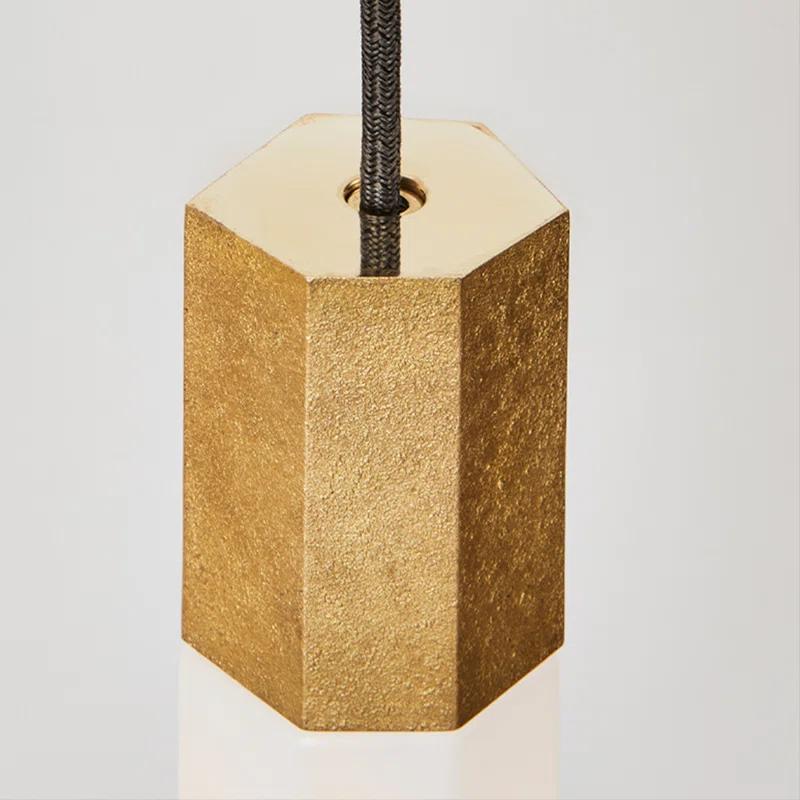 Tala Basalt Single Pendant Light - Brass