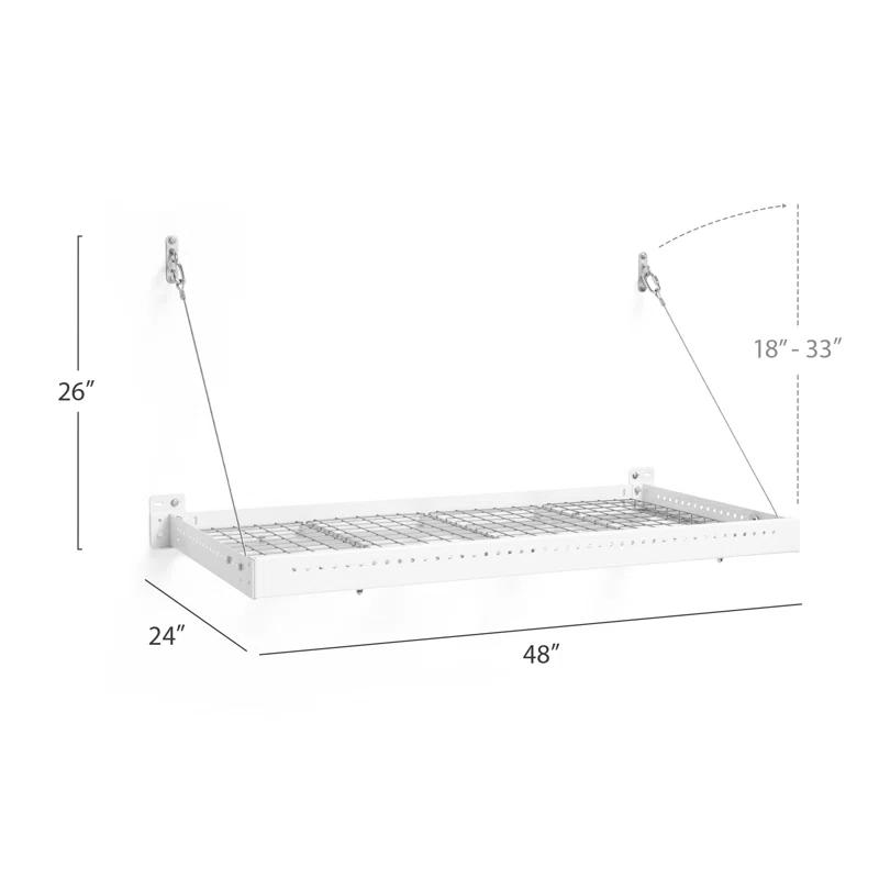 NewAge Products Pro Series 2 ft. x 4 ft. Wall Mounted Steel Shelf