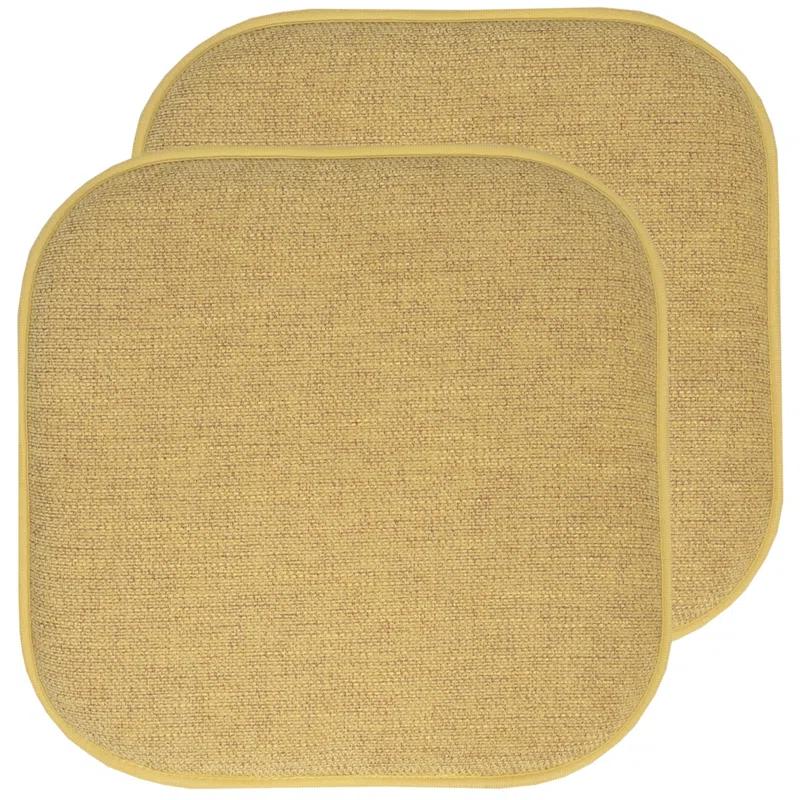 Sweet Home Collection Alexis Memory Foam No Slip Back 16" x 16" Chair Pad Cushion