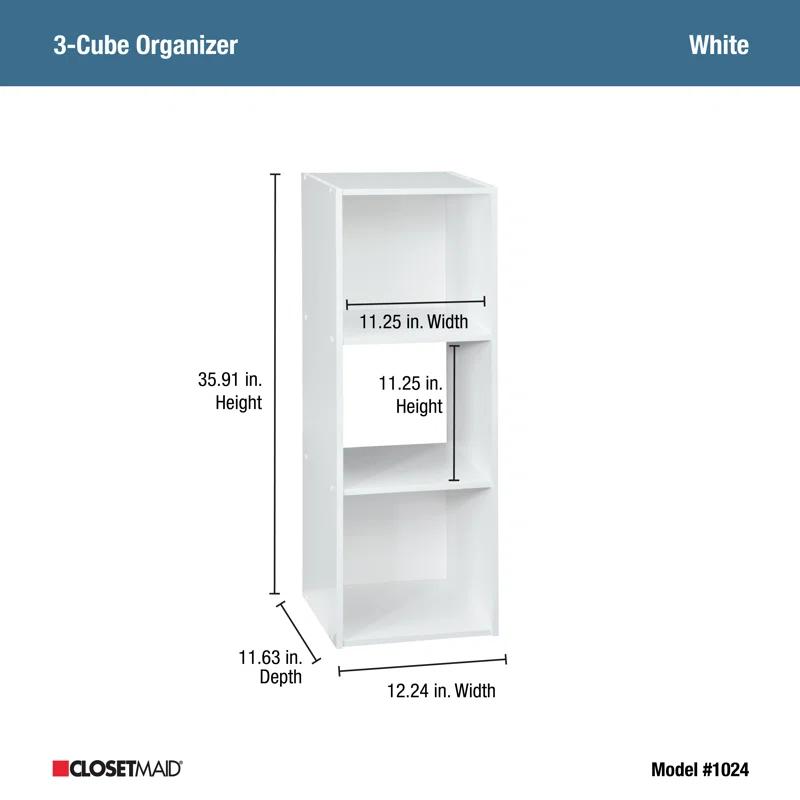 ClosetMaid Cubeicals 35.91'' H x 12.24'' W 3-Cube Bookcase
