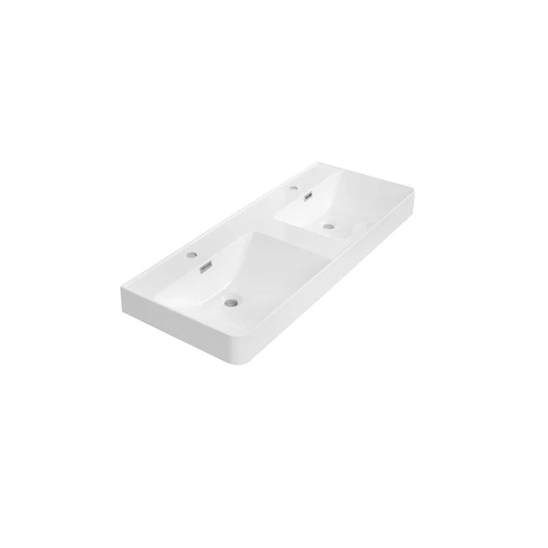 47.2" Solid Surface Resin Streamline Vanity Top