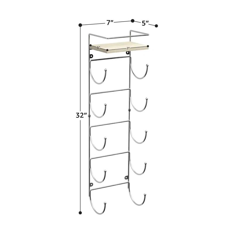 Sorbus 5-Tier Wall Mounted Metal Towel Rack with Shelf