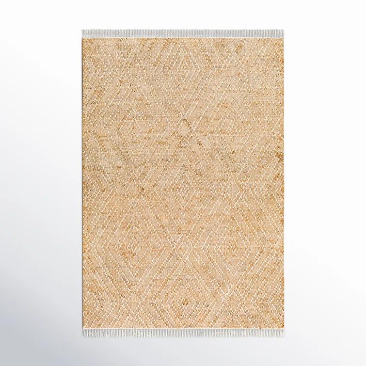 Birch Lane™ Sal Geometric Flatweave Area Rug in Khaki