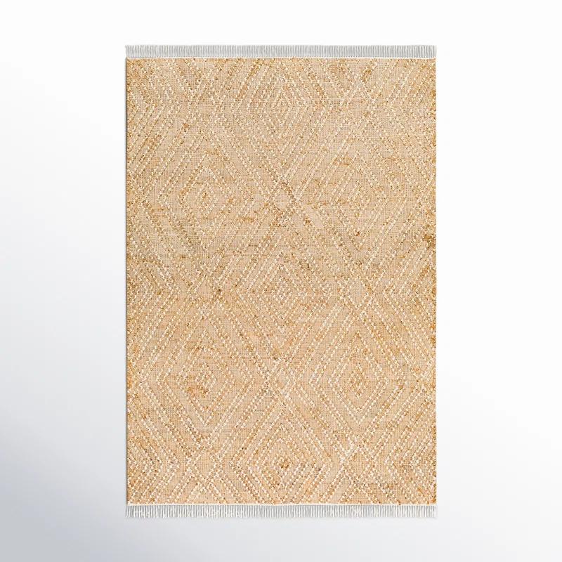 Birch Lane™ Sal Geometric Flatweave Area Rug in Khaki