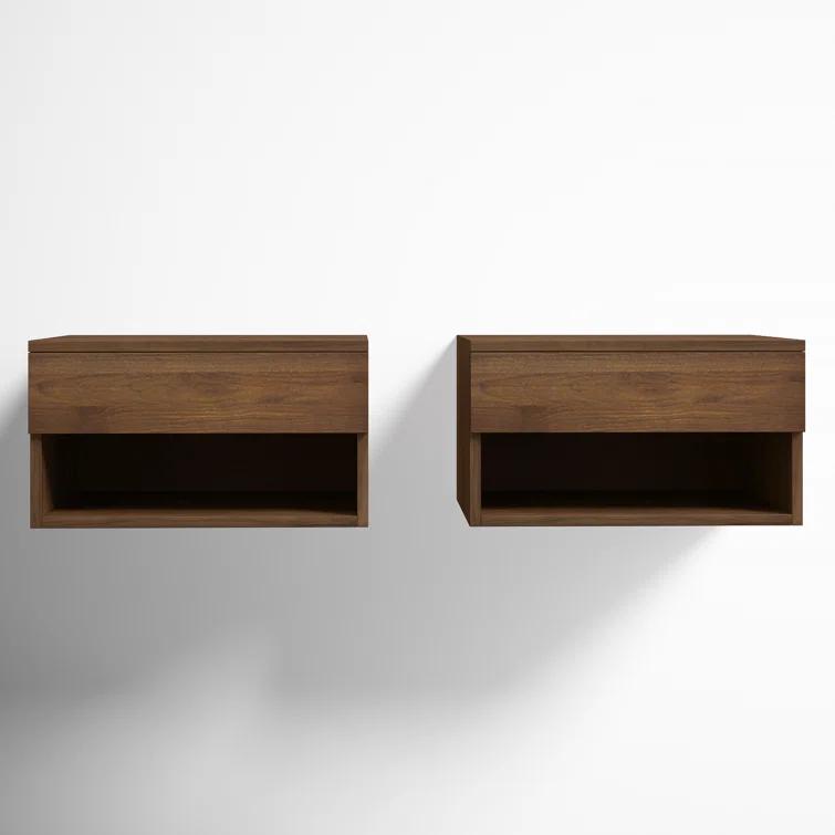 Nathan James Beacon Rustic Nightstand (Set of 2)