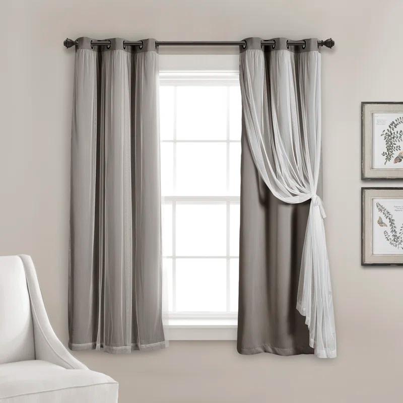 Lush Decor Polyester Blackout Curtain Pair (Set of 2)