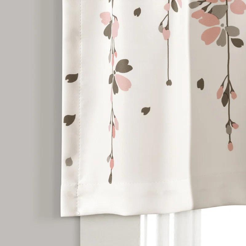 Lush Decor Floral Tailored 52'' W Window Valance