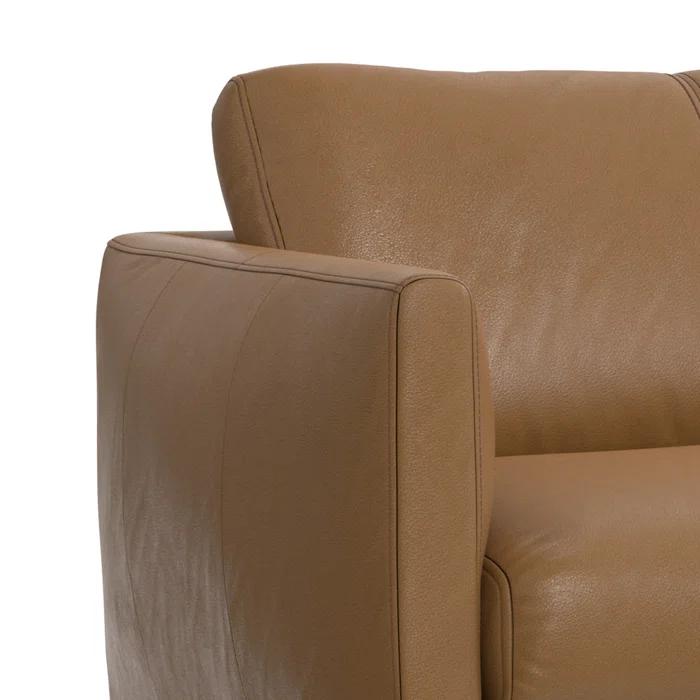 Simpli Home Stevens Leather Sofa