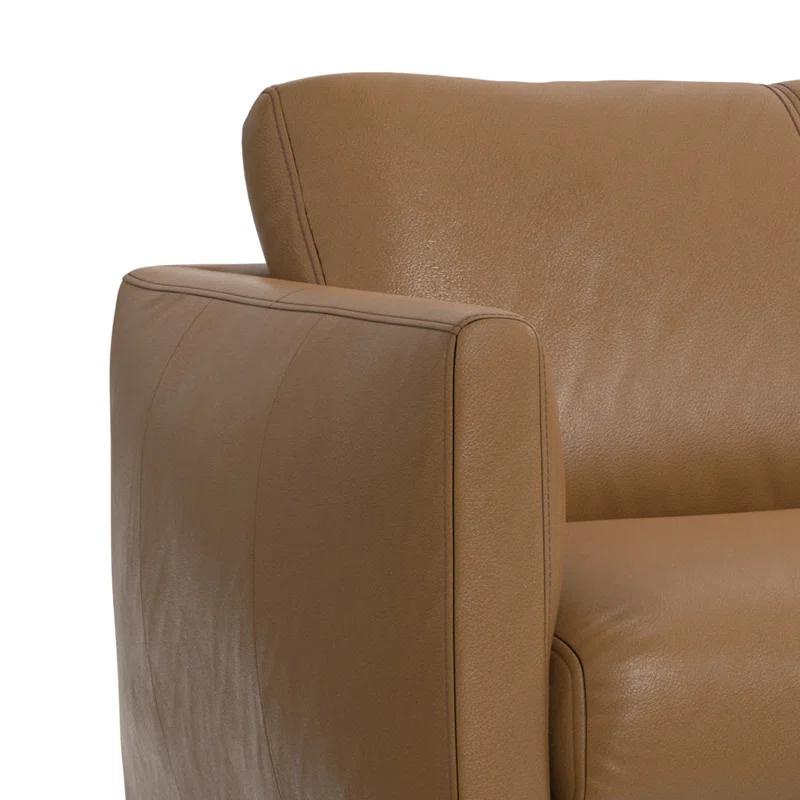 Simpli Home Stevens Leather Sofa