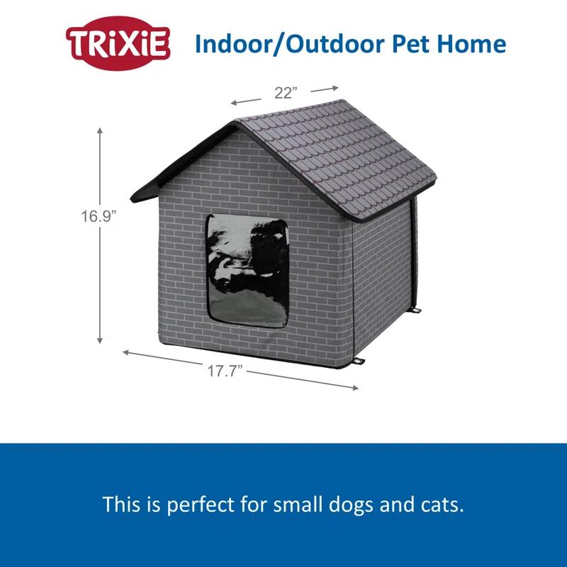 TRIXIE TRIXIE Insulated Outdoor Pet House, Waterproof Material, For Small Dogs and Cats, Feral Cats