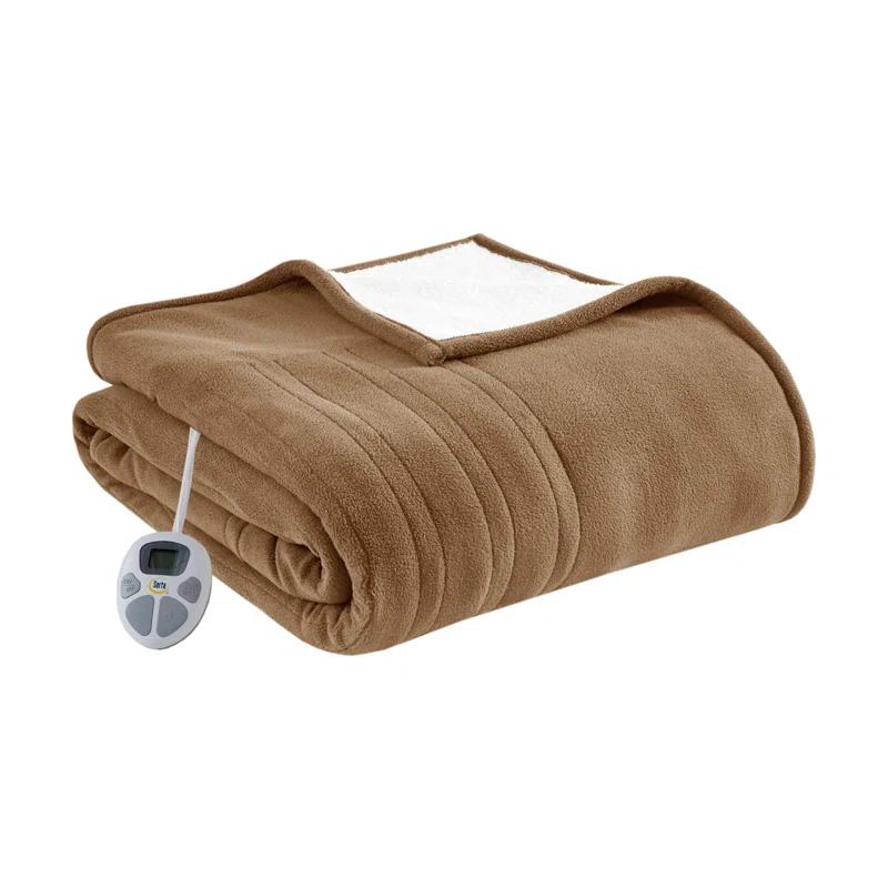 Serta Serta Fleece to Sherpa Heated Blanket