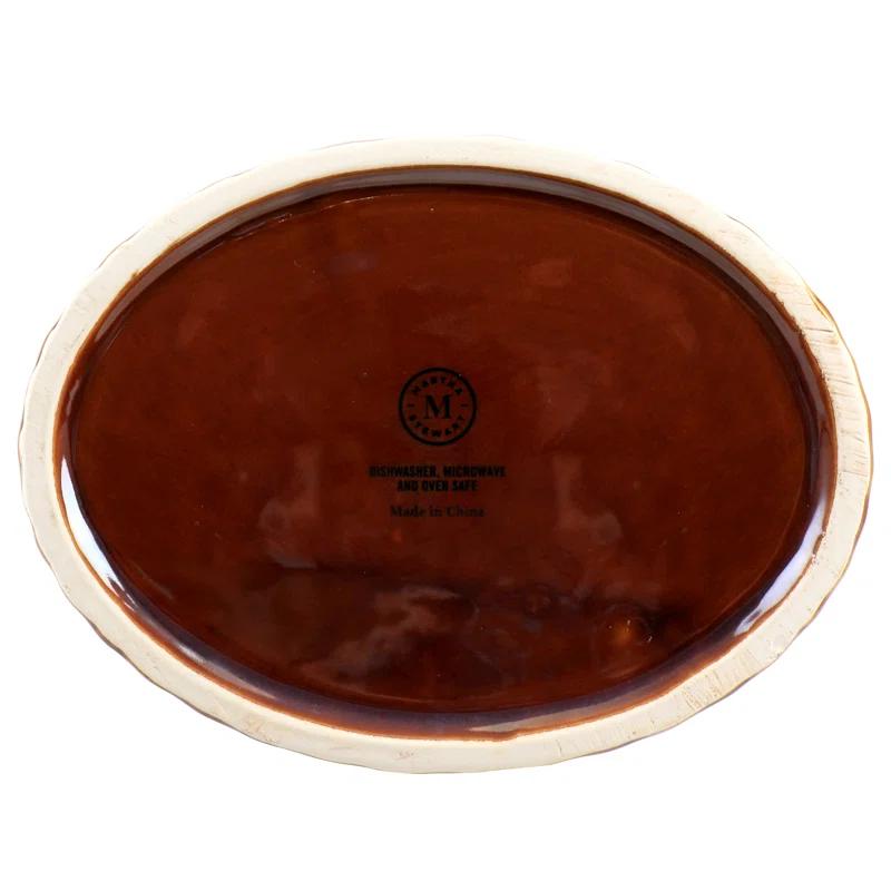 Martha Stewart Martha Stewart 64 oz. Stoneware Oval Baker with Lid