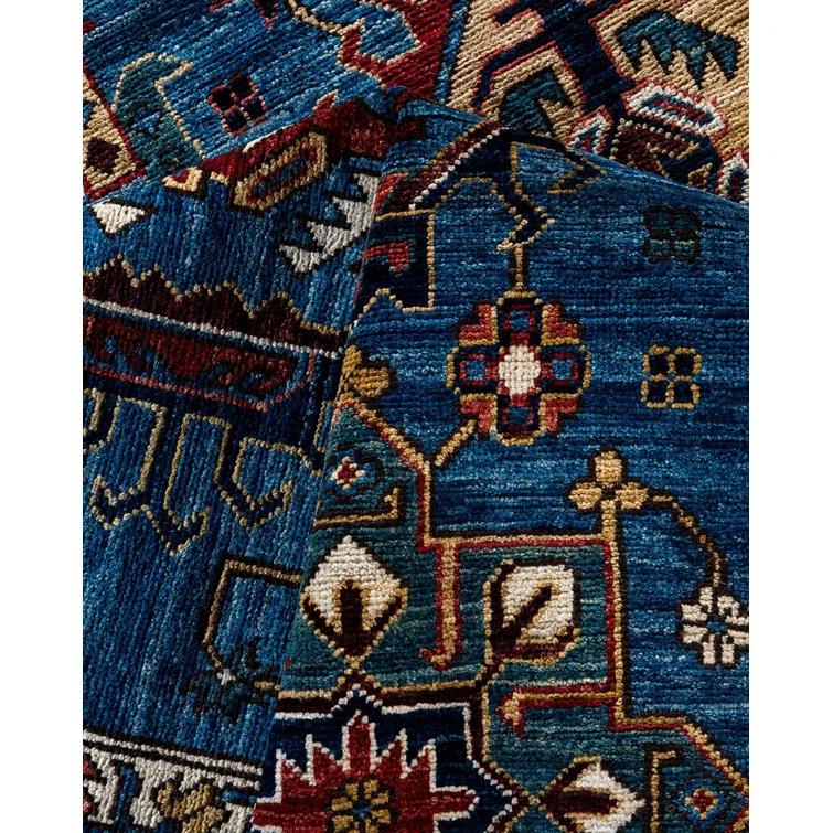 Solo Rugs One-of-a-Kind Rectangle 8' X 10'3" Wool Area Rug Light Blue/Red/Brown/Navy