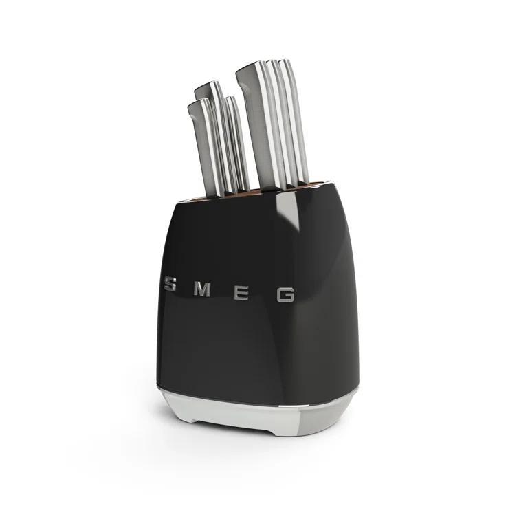 SMEG Creme 7-Piece Knife Block Set