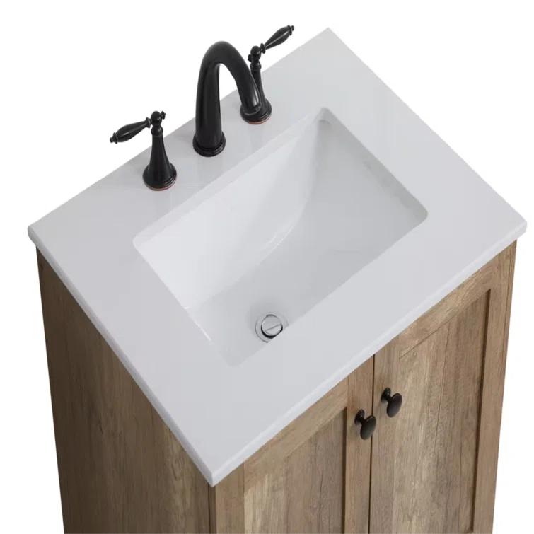 Elegant Kitchen and Bath Elegant Kitchen And Bath 24 Inch Single Bathroom Vanity In Natural Oak