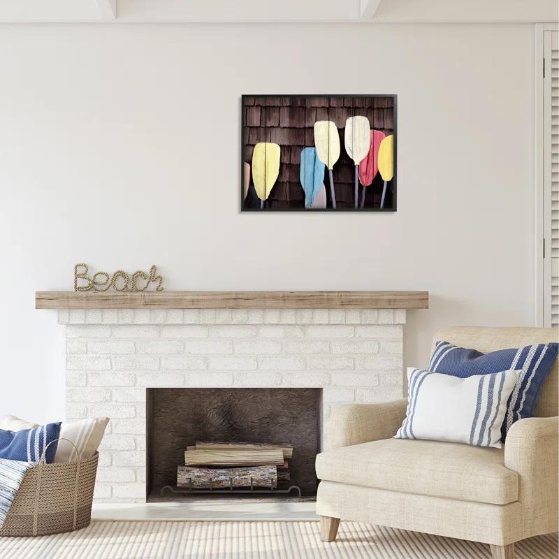 Stupell Industries Bb-381-Framed " Rustic Boat Oars " by Kim Allen