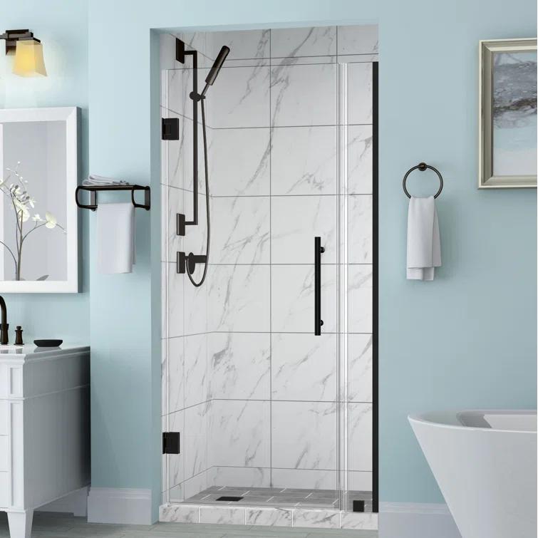 Aston Belmore Hinged Frameless Shower Door SDR965EZ-ORB-5828-10