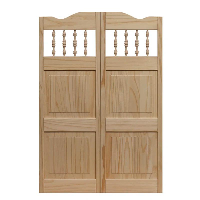 LTL Home Products 42'' Solid Wood Paneled Unfinished Café / Saloon Door