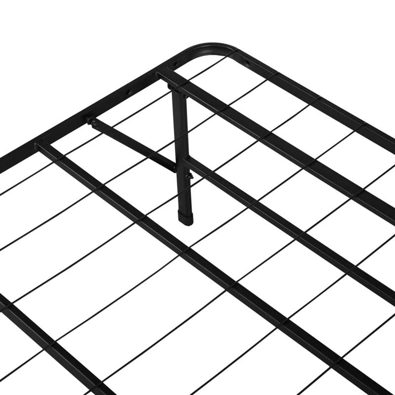 Alwyn Home Muscoy 14" Foldable Steel Bed Frame, No Box Spring Needed, Underbed Storage , Easy Assembly