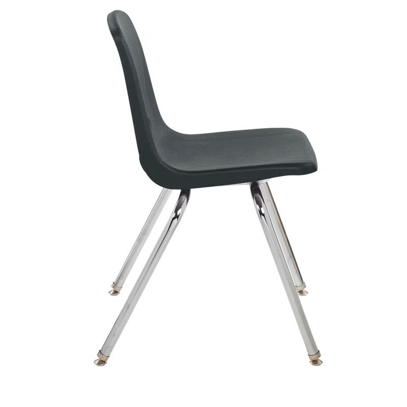 Factory Direct Partners 18" Classroom Stack Chair with Swivel Glide Legs