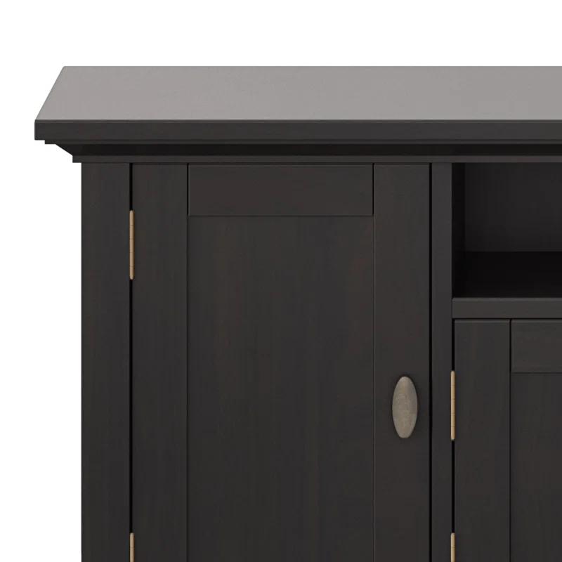 Simpli Home Redmond 72"W Solid Wood TV Stand for TVs up to 80" with Storage Cabinets